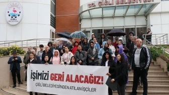 İzmir Çiğli Belediyesi'nde işten çıkarılan kadın işçiler CHP Genel Merkezi’ne yürüyor