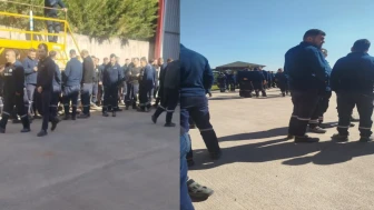 Otobüs fabrikasında grev! İşçiler haklarını istiyor