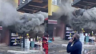 Ümraniye'de ucuzluk pazarında feci yangın!