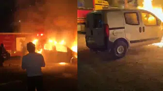 Sakarya'da panik anları: Araç yanarak kül oldu!