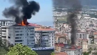 Bursa'da korkutan yangın: 6 katlı binanın çatısı alev aldı!