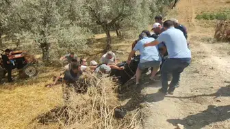Devrilen traktör bir can aldı!