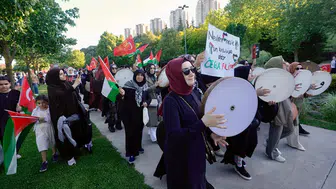 İstanbul'da 'Özgür Gazze Yürüyüşü' düzenlendi
