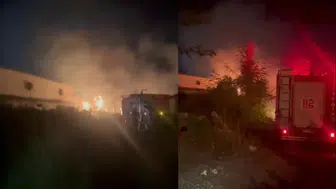 Sakarya'da feci yangın: Otluk alanda başladı, tün fabrikasına sıçradı