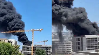 Bursa'da korkutan yangın: O anlar kamerada!