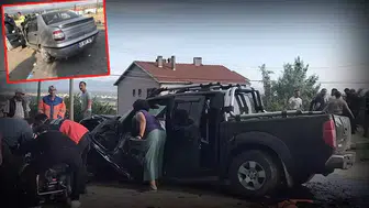 Karşı şeride geçen kamyonet ölüme neden oldu