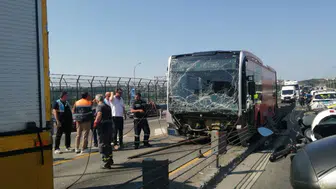 Haliç Köprüsü'nde trafik kazası!