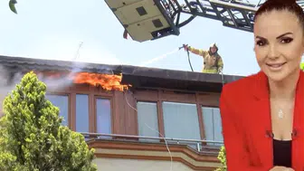 Halk TV sunucusunun evinde yangın çıktı