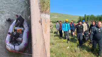 Erzurum'da nehre giren kişi boğuldu!