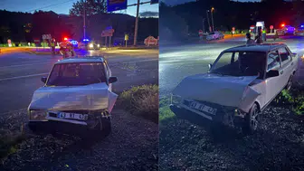 Bursa'da korkunç kaza: İki otomobil çarpıştı! 2 yaralı