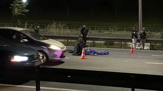 TEM yolunda dehşet! Yaya ezilerek can verdi