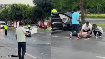 Kartal'da iki otomobil çarpıştı: 1'i ağır 3 yaralı!