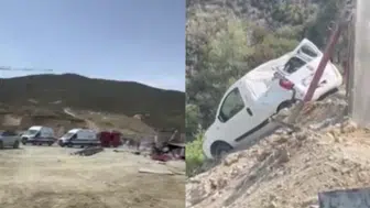 Hatay'da freni patlayan vinç dehşet saçtı: 2 aracı biçti! 2 ağır yaralı