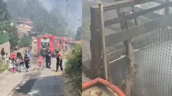 Sultangazi'de otluk alanda yangın: Gecekondulara sıçradı!