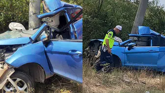 Sakarya'da korkunç kaza! Otomobil kağıt gibi ezildi: 2 küçük kardeş can verdi