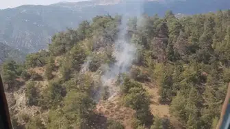 Yıldırım kaynaklı orman yangını kontrol altında