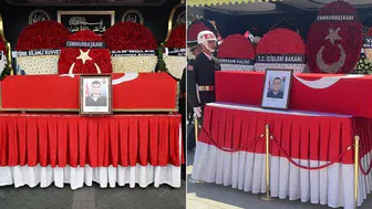 Hatay’da şehit olan 2 asker son yolculuklarına uğurlandı