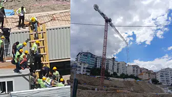 Ankara'da inşaat faciası: Yük zincirinden kopan çengel, işçinin üzerine düştü!