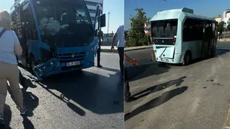 Pendik'te iki yolcu minibüsü çarpıştı