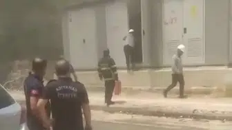 Adıyaman’da kavurucu sıcaklar trafo yangınına neden oldu! Mahallede korku dolu anlar!