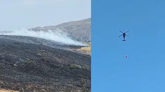 Elazığ'da örtü yangını 500 dönüm araziye zarar verdi