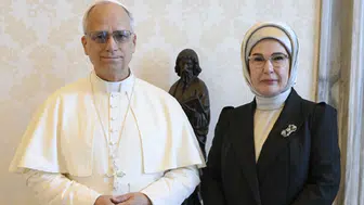 Emine Erdoğan, Papa 14. Leo ile bir arada!