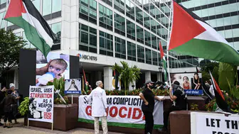 ABD'de Gazze protestosu: NBC ve FOX binaları önünde toplandılar