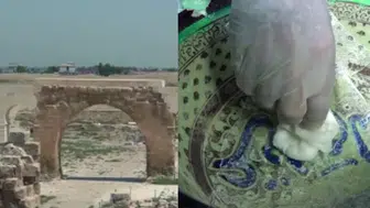 Harran'da 900 yıllık seramik tören kabı gün yüzüne çıkartıldı