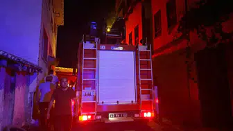 Kütahya'da feci yangın: Evin mutfağı alev aldı