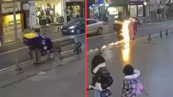 Tekirdağ'da seyir halindeki motosiklet alev topuna döndü