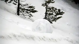 Nadir görülen kar ruloları Ilgaz Dağı'nda görüntülendi