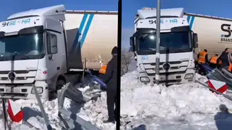 Ardahan'da buzlanan yol kazaya neden oldu