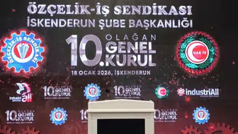 Özçelik-İş İskenderun Kongresi'nde arbede: Muhaliflere kürsü yasaklandı!