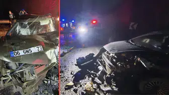 Bursa İnegöl'de otomobiller çarpıştı: Yaralılar var