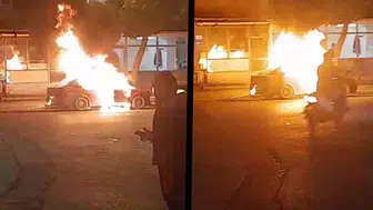 Kocaeli'de bir araç yandı, sahibi aracın yakıldığını iddia etti!