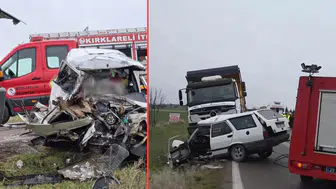 Kırklareli'nde otomobil ile kamyon çarpıştı: 1 ölü, 1 yaralı