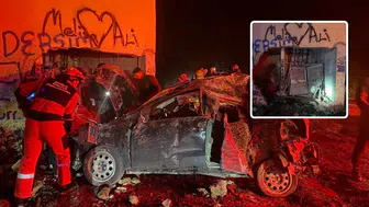 Muğla'da takla atan otomobil elektrik direğine çarptı: 2 kişi yaralandı