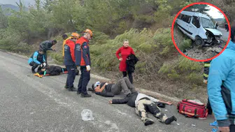 Karabük Üniversitesi öğrencilerini taşıyan minibüs şarampole uçtu