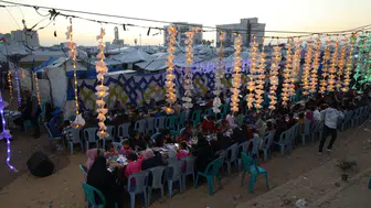 Gazze'de toplu iftar düzenlendi