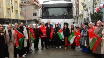 Kocaeli'den Gazze'ye 2 insani yardım tırı gönderildi