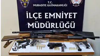 Van'ın Muradiye ilçesinde silah ve mühimmatlar ele geçirildi