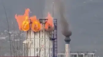 Tokat OSB’de bir kereste fabrikasının silosunda yangın çıktı