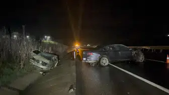 Tekirdağ'da kaza : Araç takla atıp, su kanalına düştü