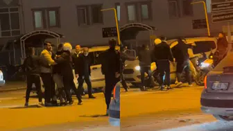 Çankırı'da kavga : Tekmeler havada uçuştu