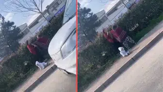 Bursa'da dilenci kavgası : Kucağındaki bebek yere düştü