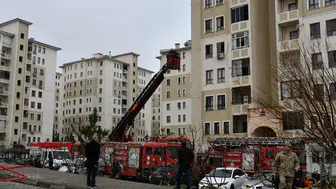 Batman'da 10 katlı binada yangın : 21 kişi dumandan etkilendi