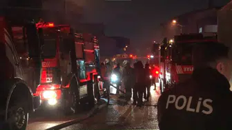 Ataşehir'deki mermer atölyesinde yangın çıktı