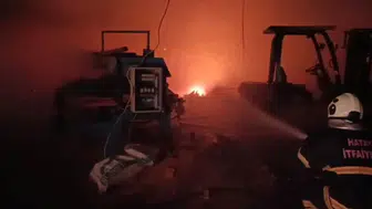 Hatay Payas’ta marangoz atölyesinde yangın
