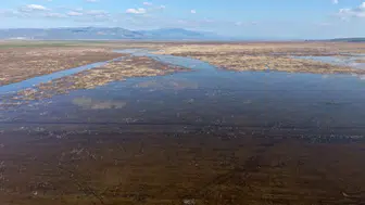 Manisa'daki Marmara Gölü 5 yıl sonra su tutmaya başladı