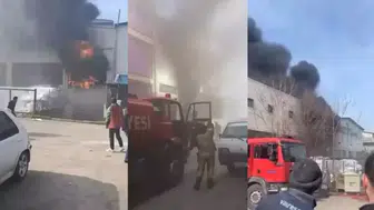 Bursa'da dekoratif köpük üretimi yapılan atölyede yangın